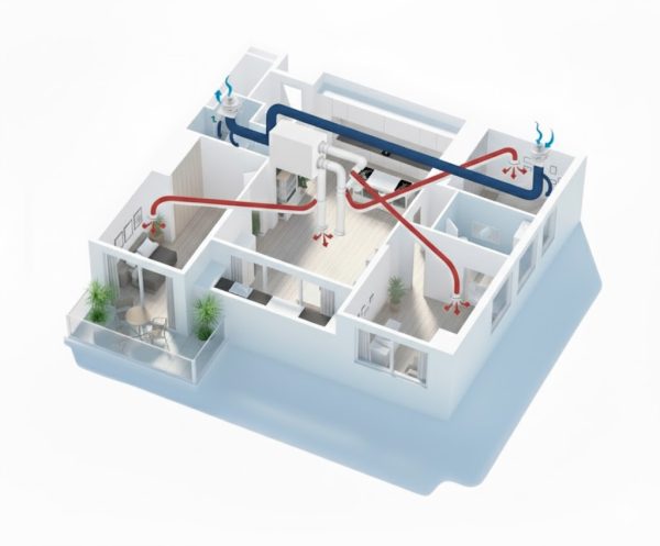 Prezračevanje stanovanja z lokalnimi rekuperatorji